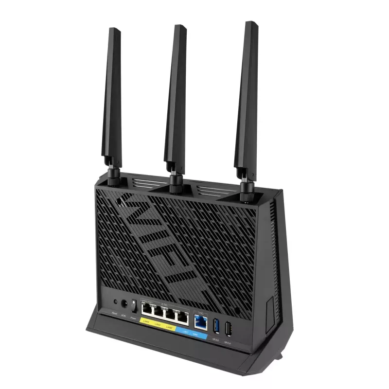 ASUS RT-BE86U traadita ruuter 10 Gigabit Ethernet Kaheribaline (2,4 GHz / 5 GHz) Must