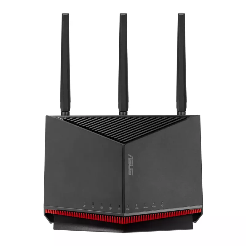 ASUS RT-BE86U traadita ruuter 10 Gigabit Ethernet Kaheribaline (2,4 GHz / 5 GHz) Must