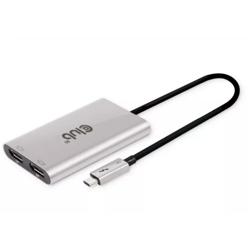CLUB3D Thunderbolt™ 3 DisplayPort™ kahe monitori adapter 4K60Hz M/F