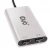 CLUB3D Thunderbolt™ 3 DisplayPort™ kahe monitori adapter 4K60Hz M/F