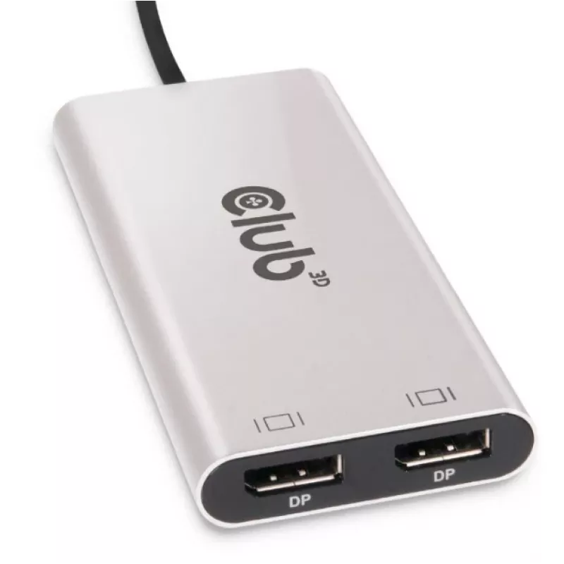 CLUB3D Thunderbolt™ 3 DisplayPort™ kahe monitori adapter 4K60Hz M/F