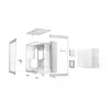 Arvuti korpus be quiet! LIGHT BASE 600 DX White Midi Tower, ATX/microATX/Mini-ATX, klaasist külg, RGB esipaneel, USB-C