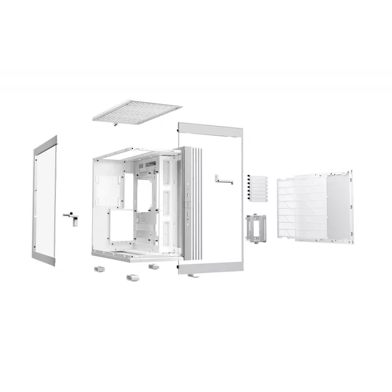 Arvuti korpus be quiet! LIGHT BASE 600 DX White Midi Tower, ATX/microATX/Mini-ATX, klaasist külg, RGB esipaneel, USB-C
