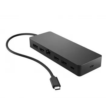 HP Universal USB-C Multiport Hub, juhtmega, USB 3.2 Gen 2 (3.1 Gen 2) Type-C, 10,100,1000 Mbit/s, must, must, 4K Ultra HD
