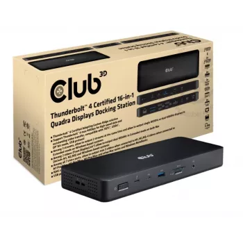 CLUB3D CSV-1583 sülearvuti dokk/portide replikaator Juhtmega Thunderbolt 4 Must