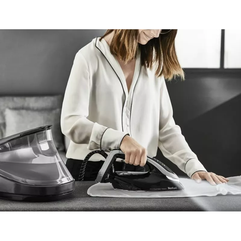 Tefal Pro Express Vision GV9821 3000 W 1,2 L Durilium AirGlide Autoclean tallaplaat Must, Hõbe