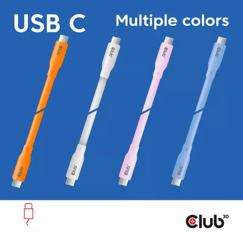 USB-C kaabel CLUB3D CAC-3001 2 m USB4 Gen 3x2 valge