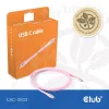 USB-C kaabel CLUB3D CAC-3002 2m USB4 Gen 3x2 Roosa