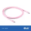 USB-C kaabel CLUB3D CAC-3002 2m USB4 Gen 3x2 Roosa