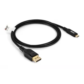 USB USB-C to DisplayPort 2.1 kaabel, club 3d CAC-1559, kahesuunaline, VESA DP80 sertifitseeritud, 1 m