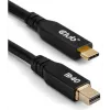 CLUB3D CAC-1561 DisplayPort kaabel 2 m Mini DisplayPort USB USB-C Must