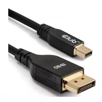 CLUB3D Mini DisplayPort™ DisplayPort™-ile Kahesuunaline VESA DP80 Sertifitseeritud Kaabel M/M 1m/3.28ft