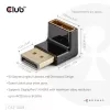 Adapter club 3d DisplayPort isane -> DisplayPort 1.4 emane 90° nurga all, toetab 4K@120Hz