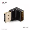 Adapter club 3d DisplayPort isane -> DisplayPort 1.4 emane 90° nurga all, toetab 4K@120Hz