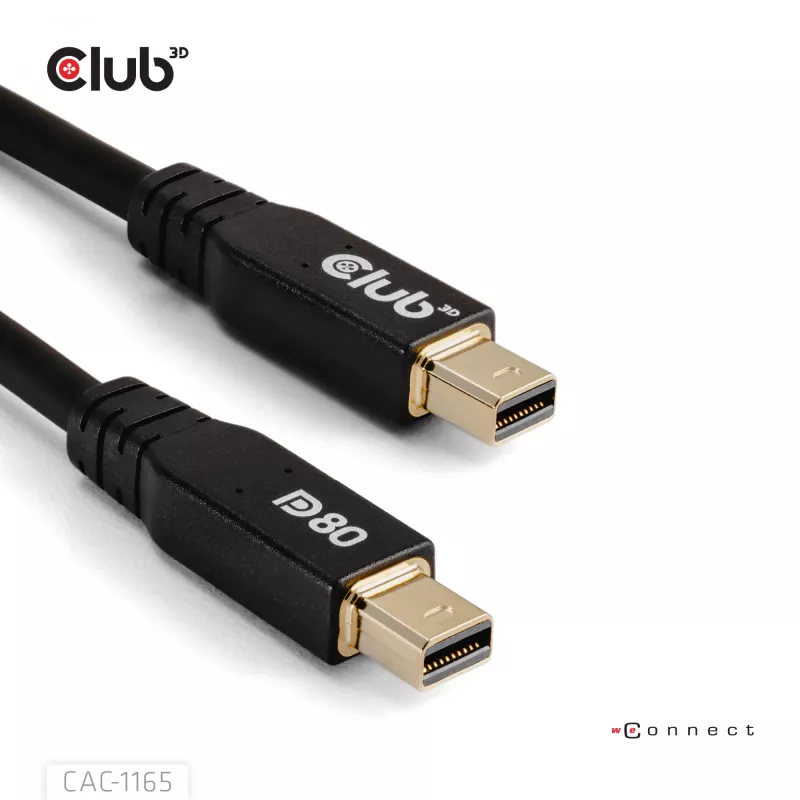 CLUB3D MiniDisplayPort™ to MiniDisplayPort kahesuunaline VESA DP80 sertifitseeritud kaabel M/M 1m/3,28 jalga