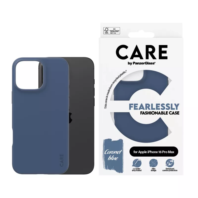 Cover PanzerGlass CARE by moodne ümbris Blue iPhone 16 Pro Max Transparent