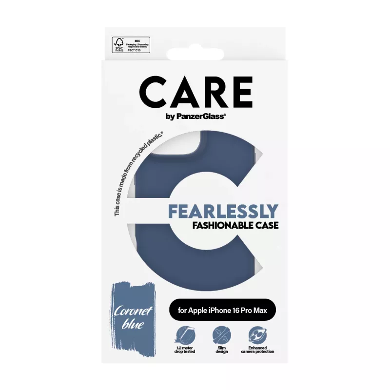 Cover PanzerGlass CARE by moodne ümbris Blue iPhone 16 Pro Max Transparent