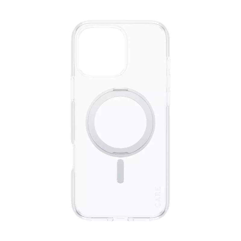 PanzerGlass CARE™ by ® läbipaistev ümbris hõbedase jalatoe ja MagSafe'iga iPhone 16 Pro Maxile