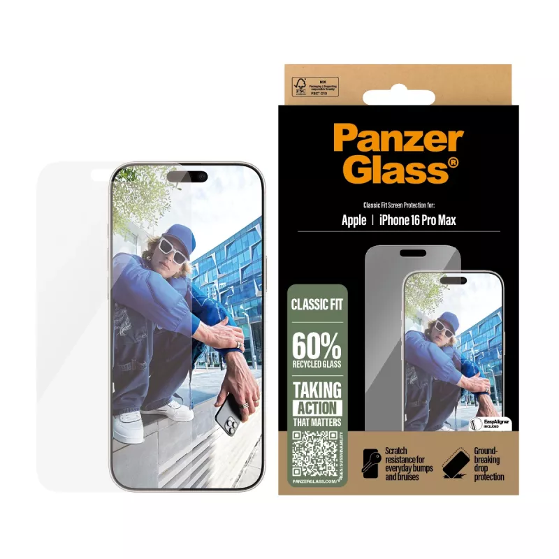 PanzerGlass® Ekraanikaitse iPhone 16 Pro Max | Classic Fit