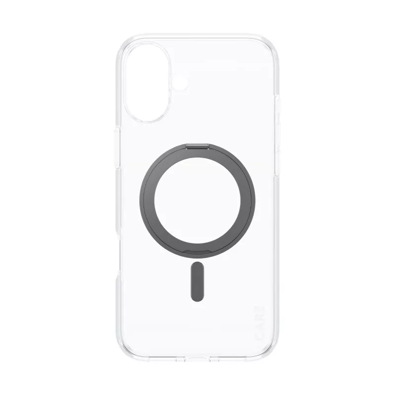 PanzerGlass CARE™ by ® läbipaistev ümbris musta alusega ja MagSafe'iga iPhone 16 Plus