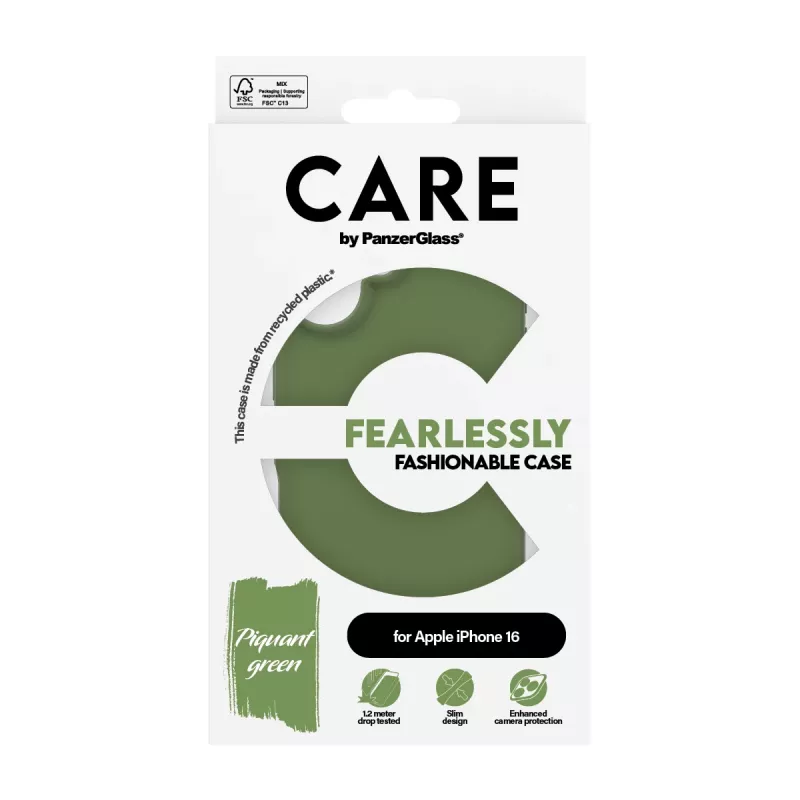 PanzerGlass CARE™ by ® Kest Roheline iPhone 16