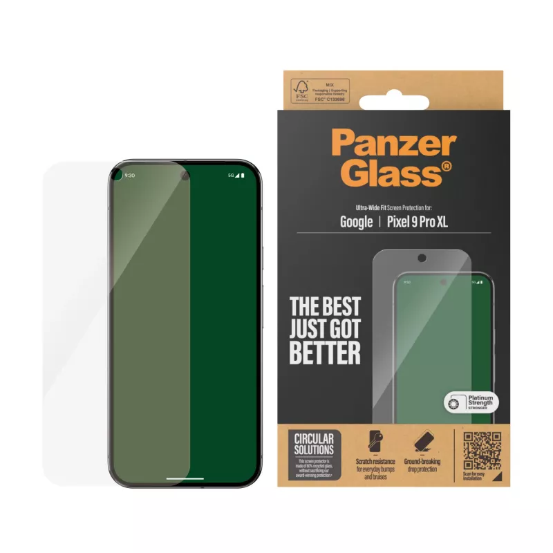 PanzerGlass® Ekraanikaitse Google Pixel 9 Pro XL | Ultra-Wide Fit