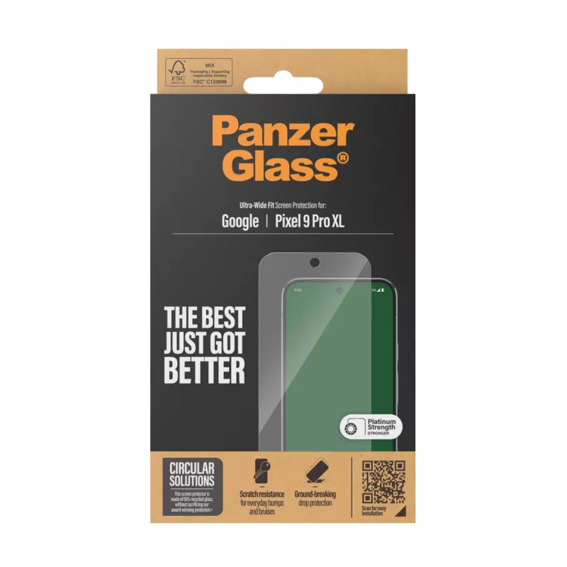 PanzerGlass® Ekraanikaitse Google Pixel 9 Pro XL | Ultra-Wide Fit