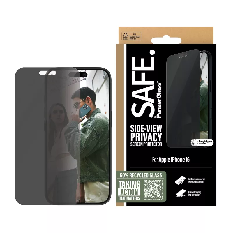 Privaatsuse ekraanikaitse PanzerGlass SAFE. iPhone '24 6,1 tolli | 15 | Ultra-Wide Fit