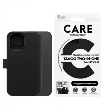 PanzerGlass CARE™ by ® Tango 2-in-1 rahakotiga ümbris koos MagSafe'iga iPhone 16 Pro Max