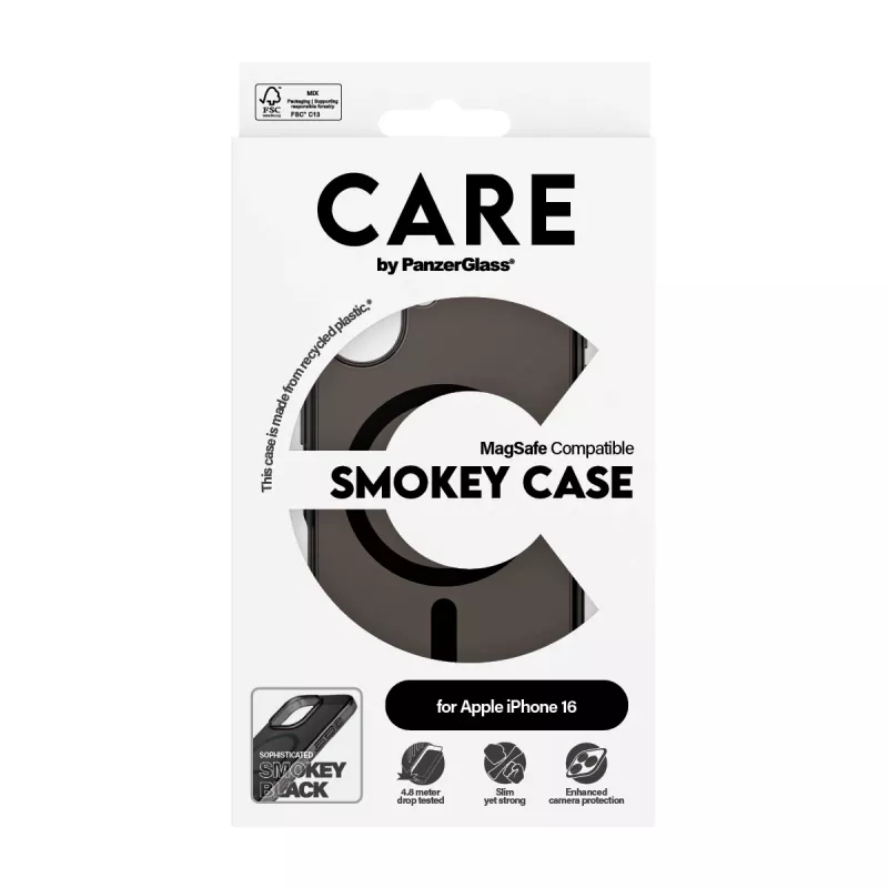PanzerGlass CARE™ by ® Urban Combat Case Smokey w. Must MagSafe iPhone 16