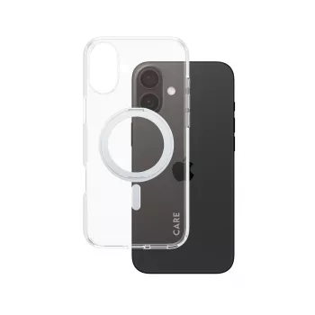 PanzerGlass CARE™ by ® läbipaistev ümbris hõbedase jalaga ja MagSafe iPhone 16 Plus