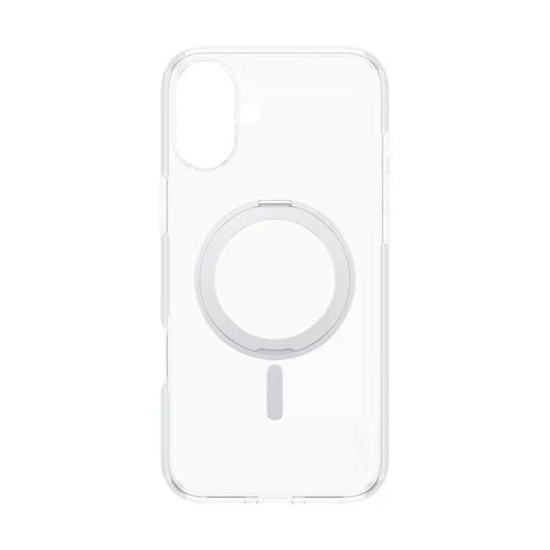 PanzerGlass CARE™ by ® läbipaistev ümbris hõbedase jalaga ja MagSafe iPhone 16 Plus