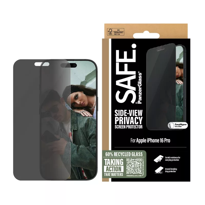 PanzerGlass SAFE. by ® Privaatsusekraanikaitse iPhone 16 Pro | Ultra-Wide Fit