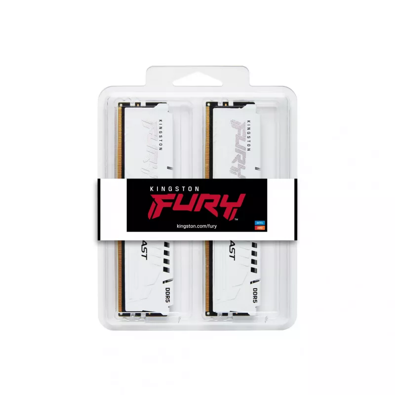 Kingston Technology FURY Beast 32GB 6000MT/s DDR5 CL36 DIMM (2 komplekti) Valge EXPO