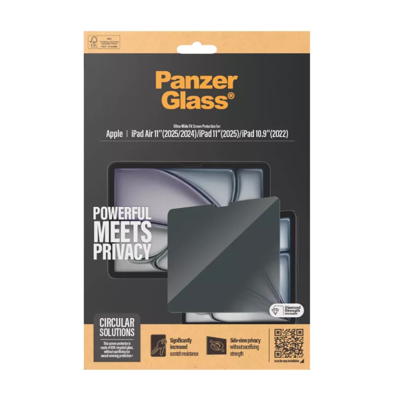 PanzerGlass® privaatsusekraanikaitse iPad Air 11'' (2024–2025) | iPad 11 tolli (2025) | iPad 10,9'' (2022) | Ultra-Wide Fit