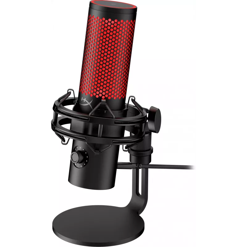 HyperX QuadCast 2 – USB-mikrofon (must), taskuhäälingumikrofon, -7,5 dB, 20 - 20000 Hz, 0,05%, 32 Ω, 24 bit