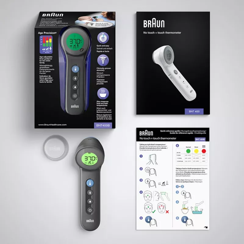 Braun BNT400 kontaktivaba otsmiktermomeeter, hall