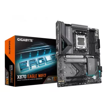Emaplaat GIGABYTE X870 EAGLE WIFI7 ATX, AMD X870 kiibistik, pesa AM5, DDR5, 4x DIMM, Wi‑Fi 7, 2.5Gb LAN
