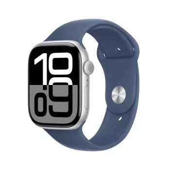 APPLE Watch Series 10 GPS + Cellular 46mm hõbedane alumiiniumkorpus teksarihmaga (M/L)