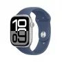 APPLE Watch Series 10 GPS + Cellular 46mm hõbedane alumiiniumkorpus teksarihmaga (M/L)