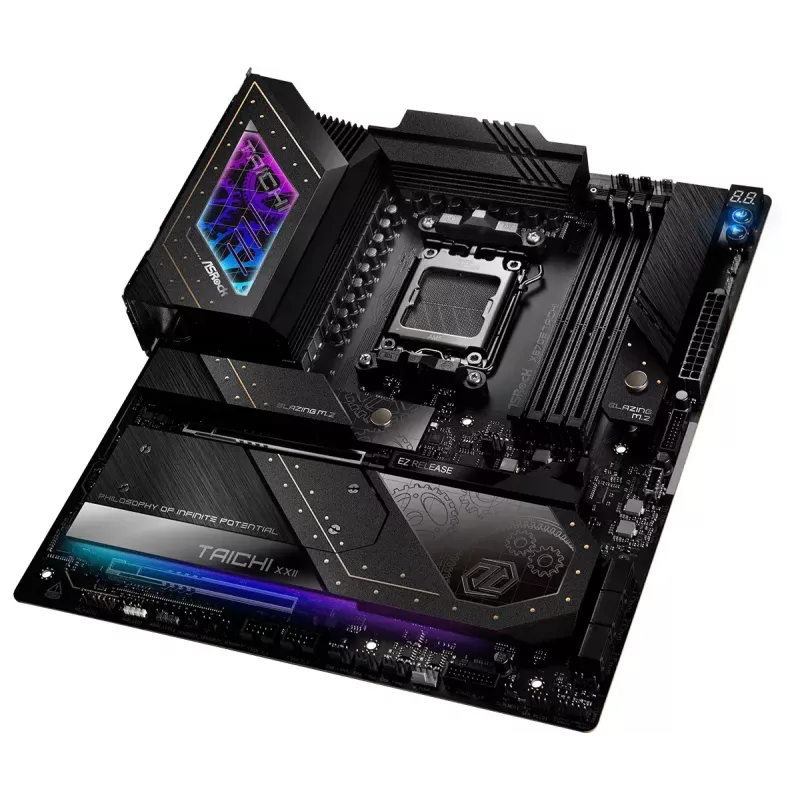 Emaplaat ASRock X870E Taichi — AMD X870E, Socket AM5, Extended ATX, DDR5, 4 DIMM, kuni 256GB, Wi‑Fi 7, 5Gb LAN