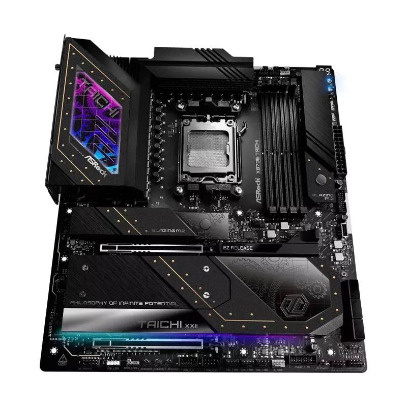 Emaplaat ASRock X870E Taichi — AMD X870E, Socket AM5, Extended ATX, DDR5, 4 DIMM, kuni 256GB, Wi‑Fi 7, 5Gb LAN