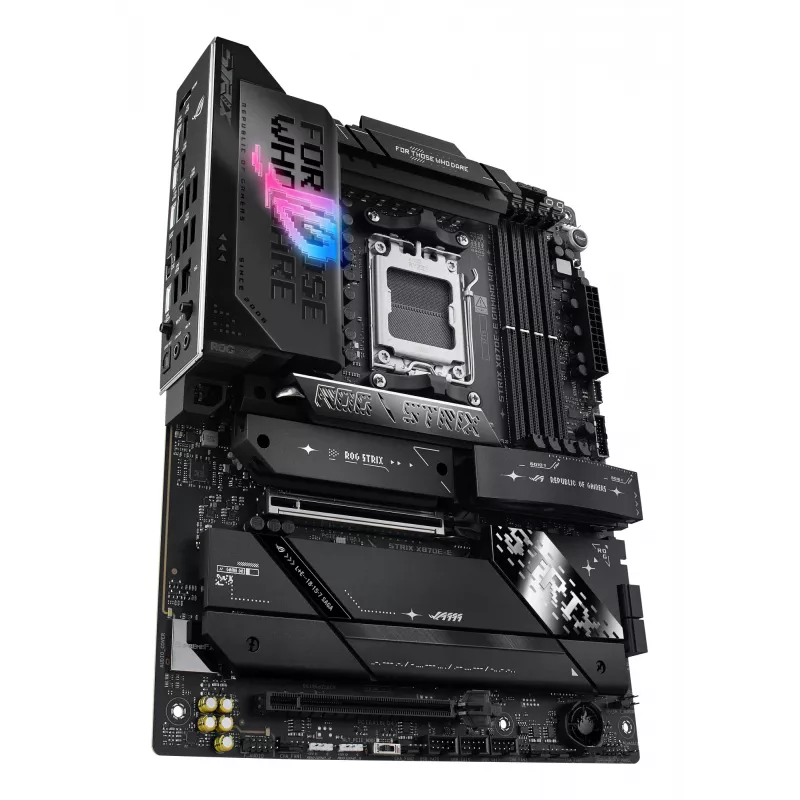 Emaplaat ASUS ROG STRIX X870E-E GAMING WIFI ATX, AMD X870E, Socket AM5, DDR5, 4 DIMM, Wi‑Fi 7, Bluetooth 5.4, 5Gb LAN