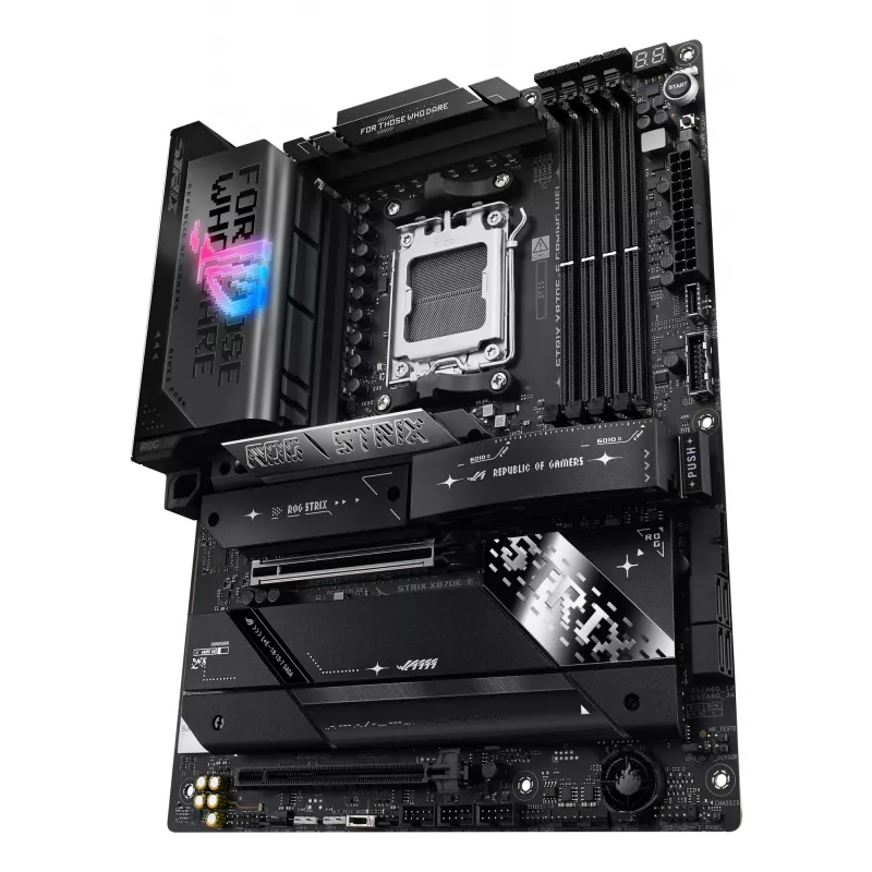 Emaplaat ASUS ROG STRIX X870E-E GAMING WIFI ATX, AMD X870E, Socket AM5, DDR5, 4 DIMM, Wi‑Fi 7, Bluetooth 5.4, 5Gb LAN
