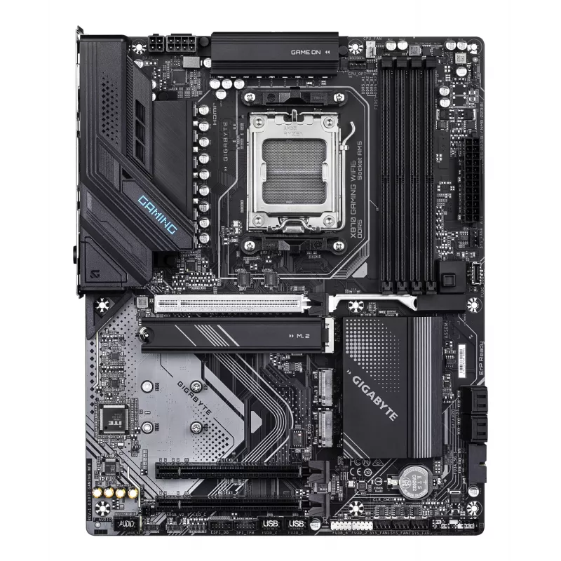 Emaplaat GIGABYTE X870 GAMING WIFI6 ATX, AMD X870, Socket AM5, DDR5, 4x DIMM, kuni 256 GB, Wi‑Fi 6, 2.5Gb LAN