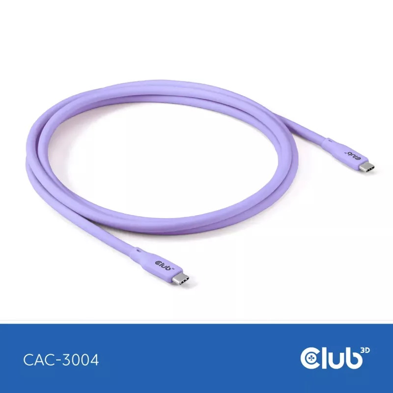 USB-C kaabel CLUB3D CAC-3004 2m Lilla