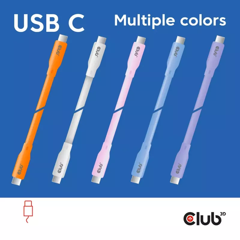 USB-C kaabel CLUB3D CAC-3004 2m Lilla