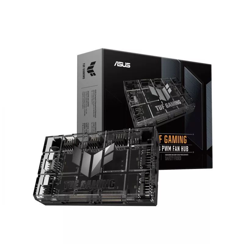 Ventilaatorikontroller ASUS TUF Gaming ARGB PWM Fan Hub 4-kontaktiline Must