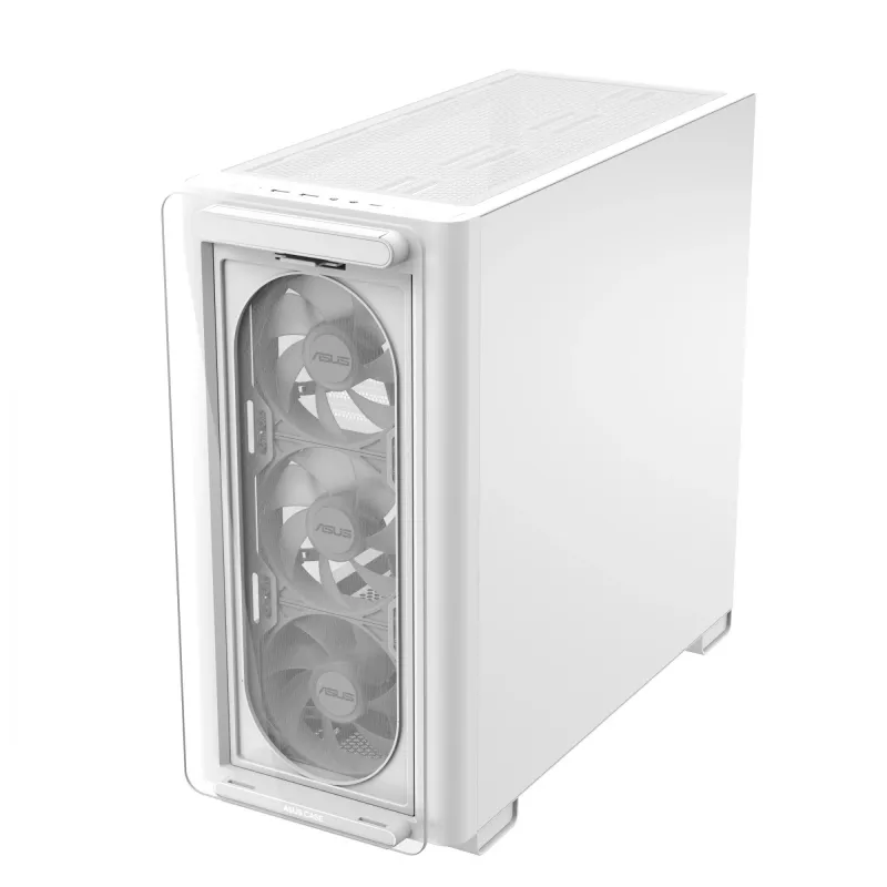 ASUS A23 PLUS TG ARGB VALGE, PC, Valge, micro ATX, Mini-ITX, Multi, 16.5 cm, 38 cm