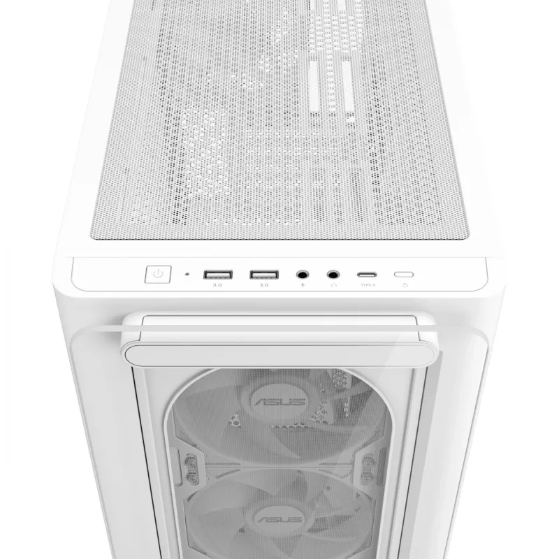 ASUS A23 PLUS TG ARGB VALGE, PC, Valge, micro ATX, Mini-ITX, Multi, 16.5 cm, 38 cm